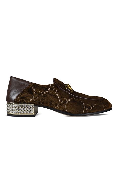 mocassini velluto gucci|Mocassini Gucci in Velluto Marrone taglia 37 EU .